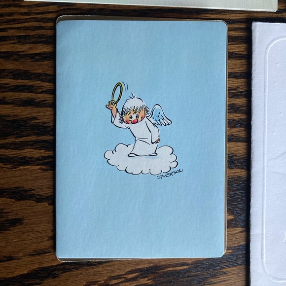 6 Assorted Unused Angel Town Snowman Wreath Santa Christmas Cards Envelopes - Picture 6 of 12